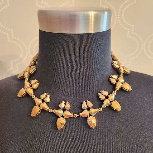 J. Crew Gold Radiant Crystal Statement Necklace - Picture 3 of 4
